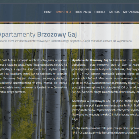 Brzozowy Gaj 1 - copywriting by MAYAKI