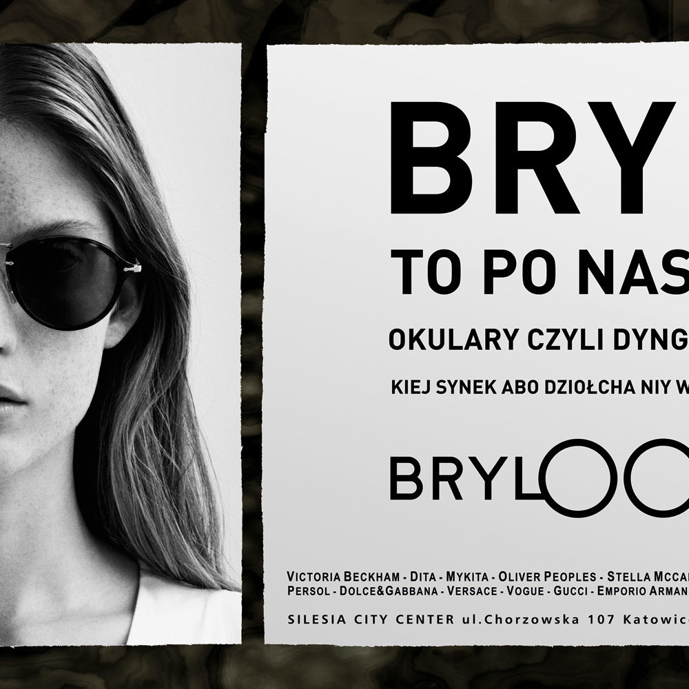MAYAKI projekt bilbordu dla marki BRYLOOWNIA